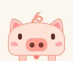 一笔画完猪logo图