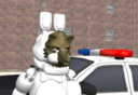白套灰狼脸拉斯维加斯警察logo图