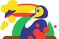 色彩拼图logo图