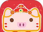 萌猪一笔画logo图