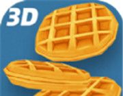 3D煎饼塔logo图
