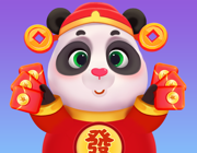 熊猫招财乐logo图