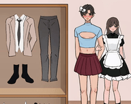 动漫女生学校装扮logo图