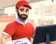 披萨店模拟3dlogo图