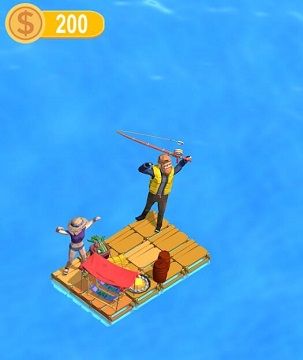 海上木筏钓鱼