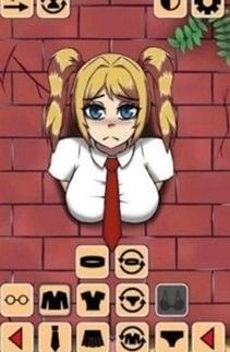 卡在墙壁上的女孩