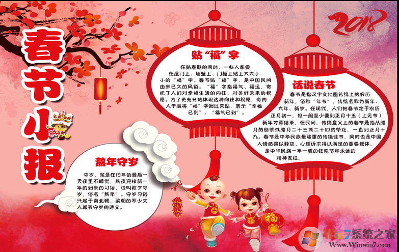 关于春节手抄报模板(多款漂亮)