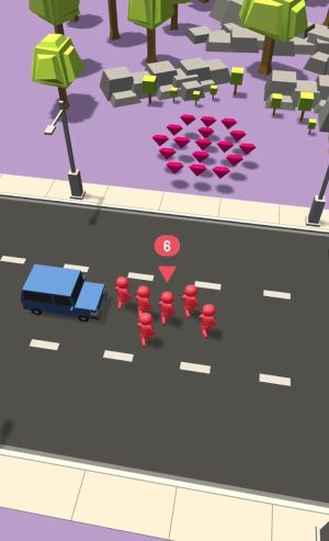 人类过马路