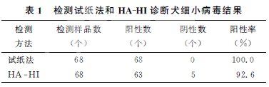 犬细小病毒性肠炎的诊断