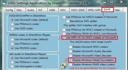 Shark007 Advanced Codecs电脑版截图