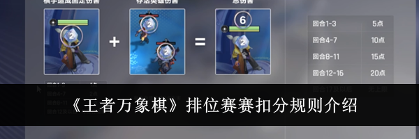 《王者万象棋》排位赛赛扣分规则介绍