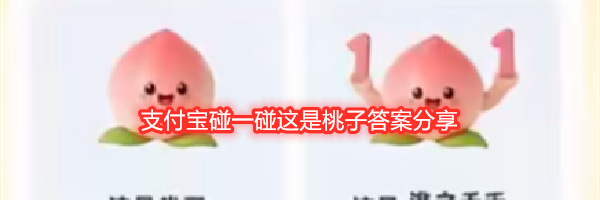 支付宝碰一碰这是桃子答案分享